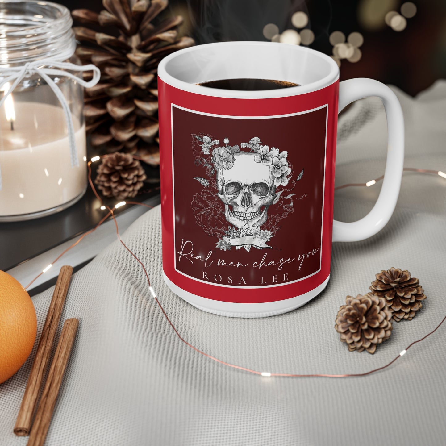 Real Men Chase You Mug (Dark Red) - Dirty Little Shop