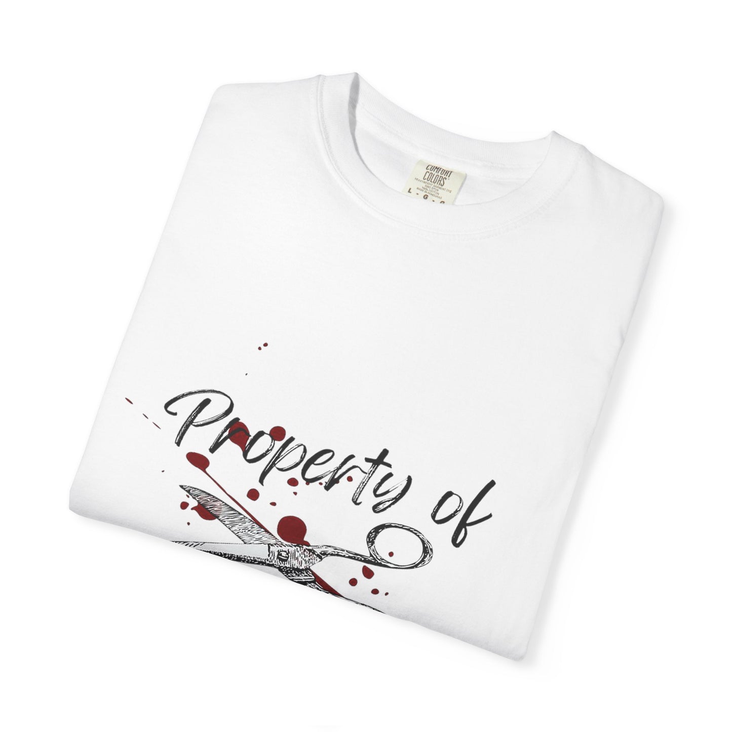 Property of the Tailor Boys T-Shirt — Scissors & Thread Graphic
