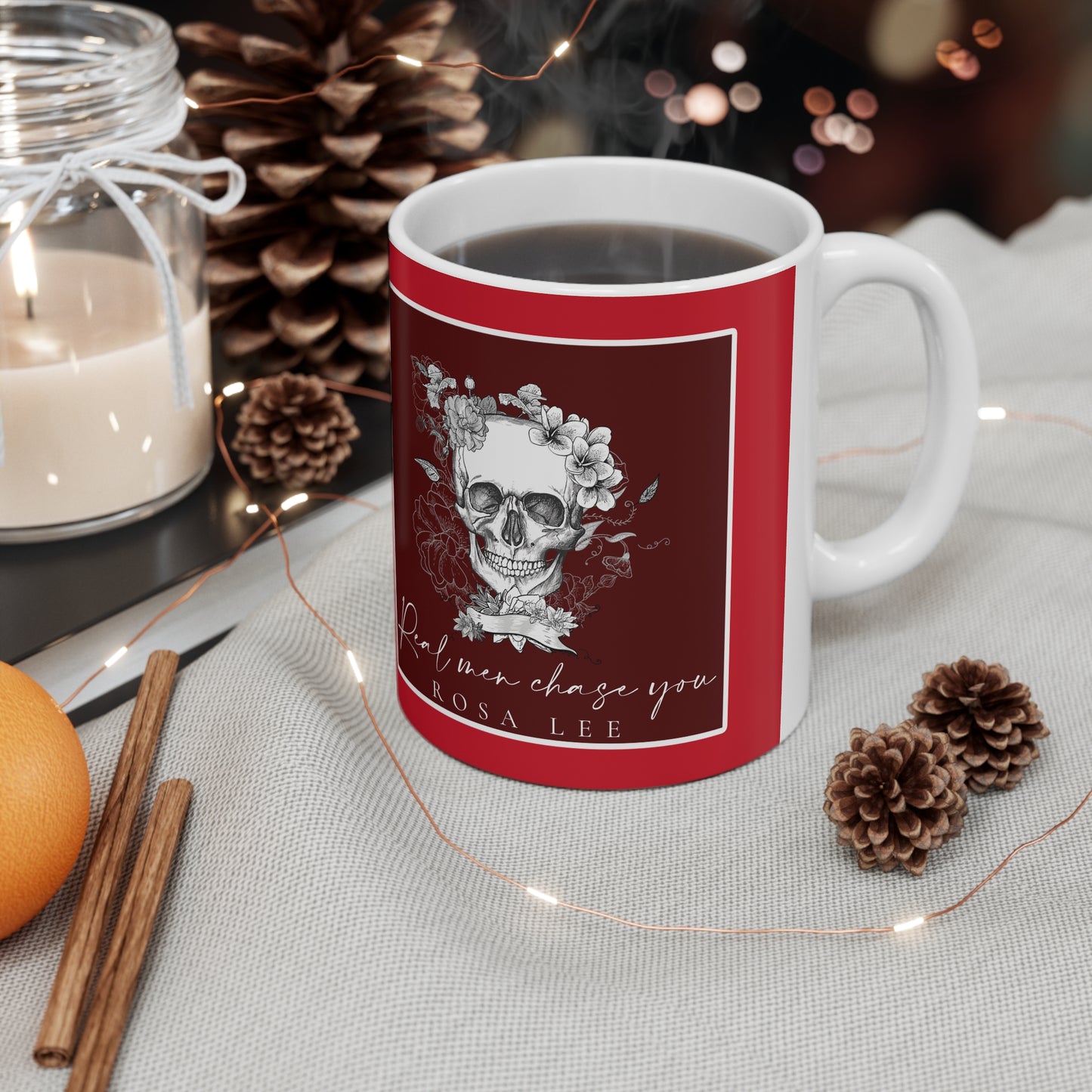 Real Men Chase You Mug (Dark Red) - Dirty Little Shop
