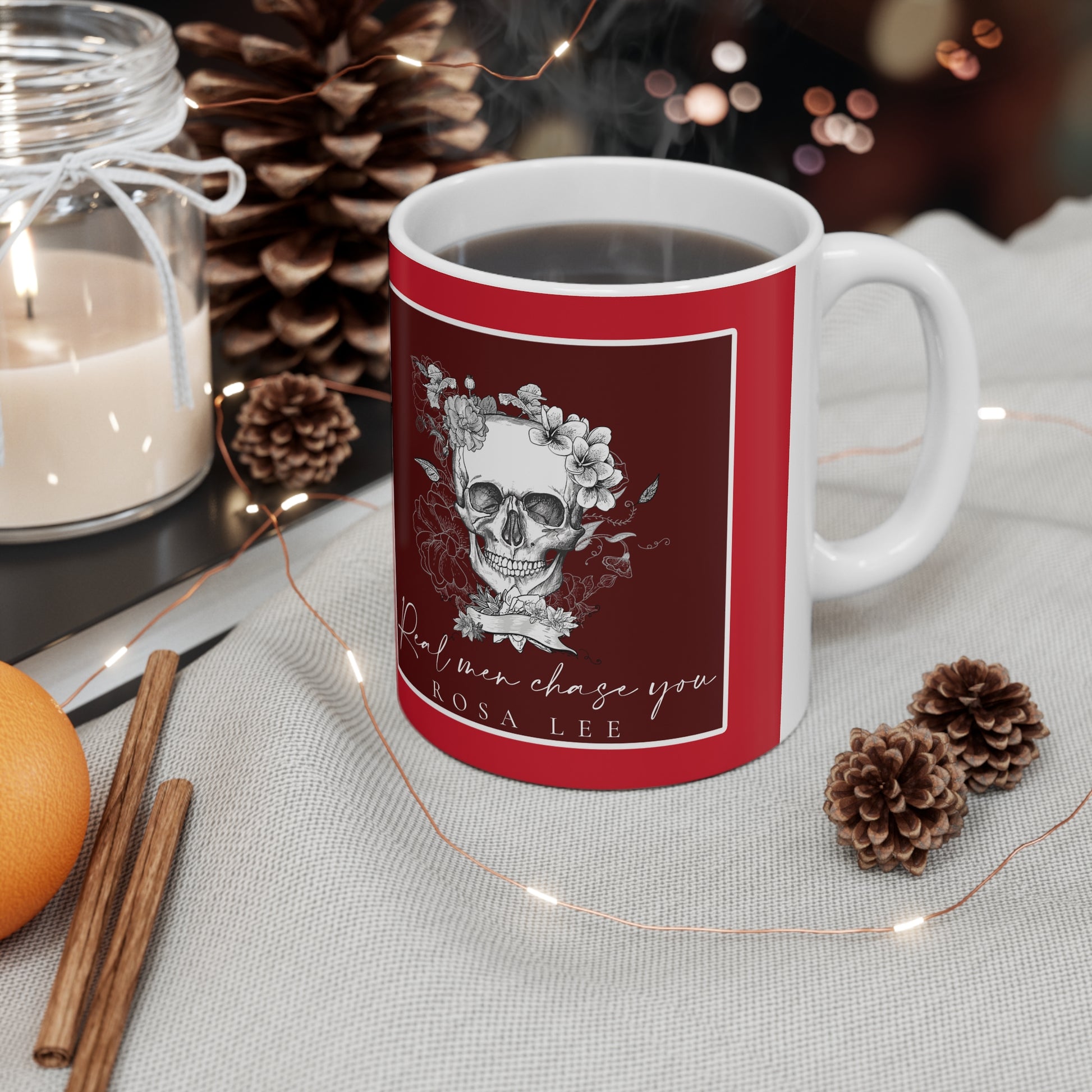 Real Men Chase You Mug (Dark Red) - Dirty Little Shop